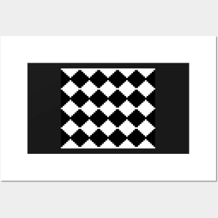 Abstract geometric pattern - black and white. Posters and Art